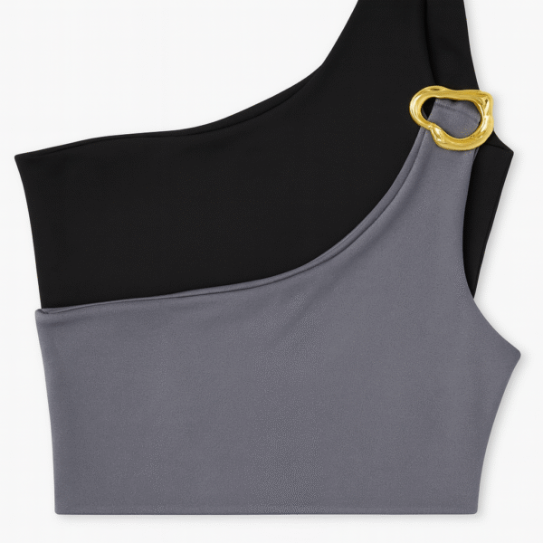 Cropped One Shoulder com Detalhe Dourado - Image 3