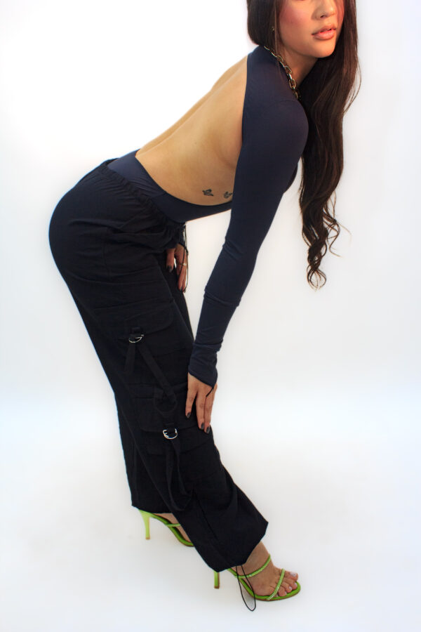 Calça Cargo Street Utility Preta – Tamanho Único
