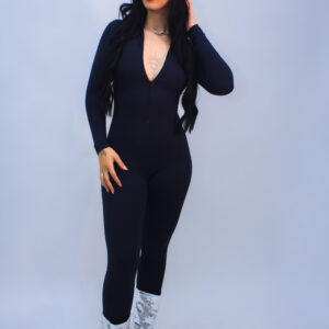 Macacão Bodycon Luxe em Poliamida – Manga Longa